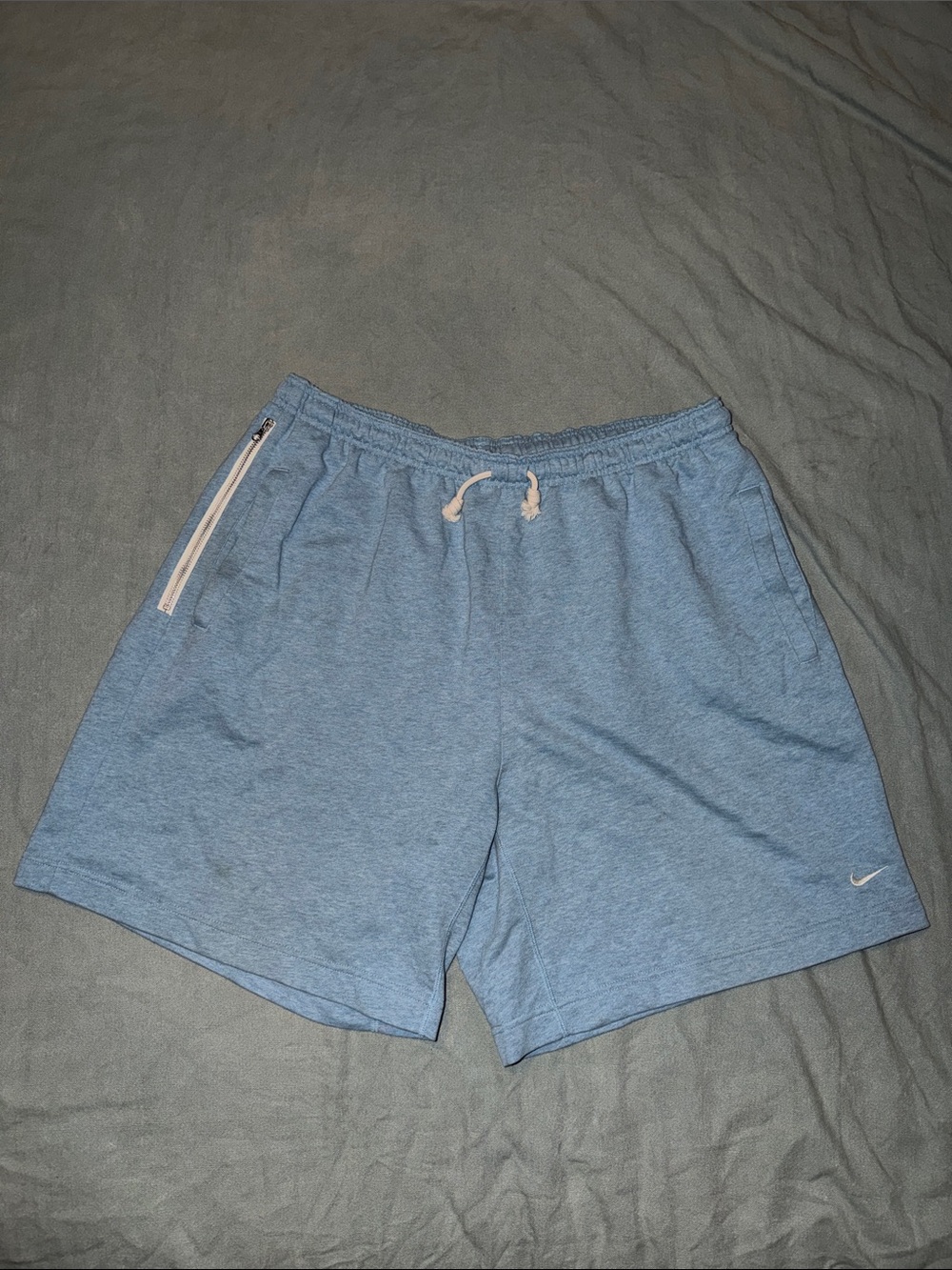 Nike Men’s Sky Blue Athletic Shorts with Zip Pocket